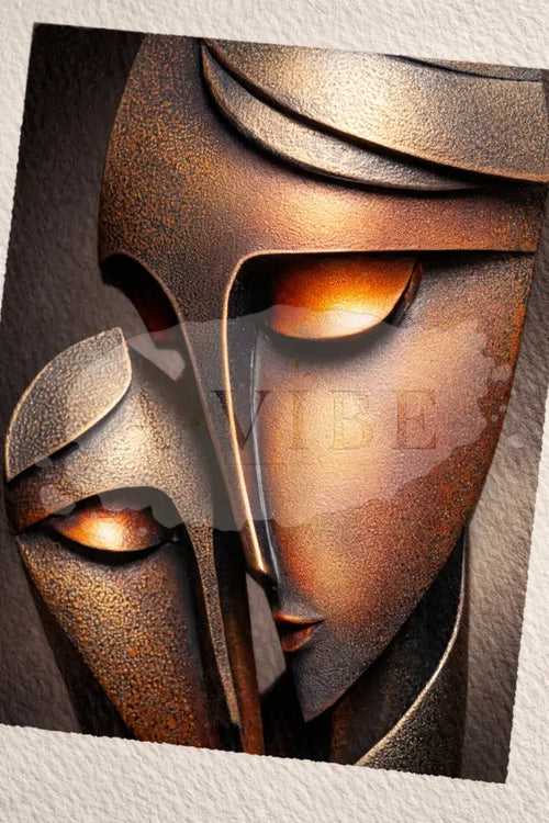 Abstract Faces Fine Art Print Symbolic Figurative Wall Art Contemporary Neutral Artwork Museum Quality Giclée Modern