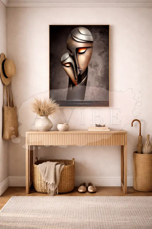 Abstract Faces Fine Art Print Symbolic Figurative Wall Art Contemporary Neutral Artwork Museum Quality Giclée Modern