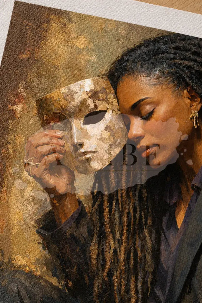 African Goddess Fine Art Print Symbolic Abstract Portrait Modern Spiritual Wall Art Unmasking 16*24 - AP102994P627112