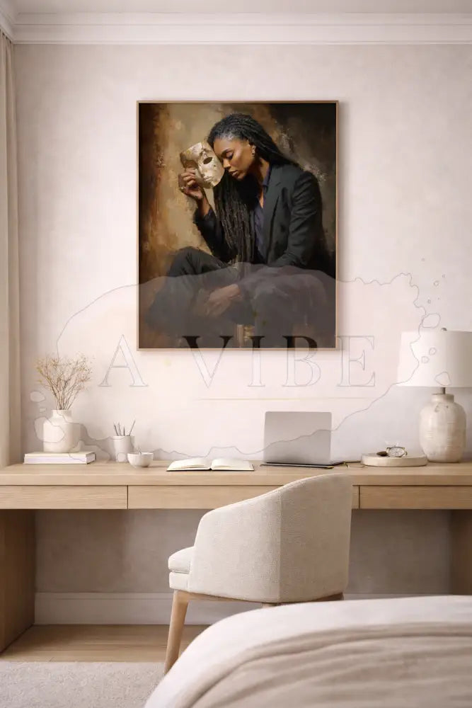 African Goddess Fine Art Print Symbolic Abstract Portrait Modern Spiritual Wall Art Unmasking 16*24 - AP102994P627112