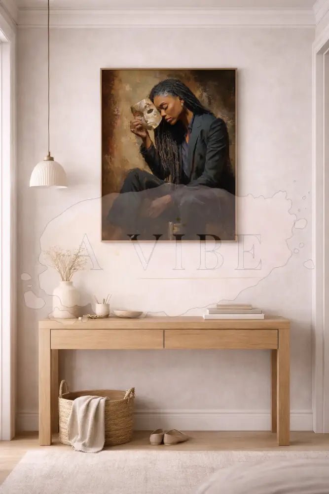 African Goddess Fine Art Print Symbolic Abstract Portrait Modern Spiritual Wall Art Unmasking 16*24 - AP102994P627112