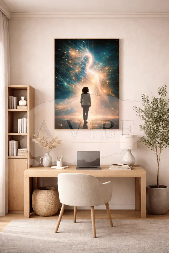 Awakening Light Fine Art Print Spiritual Wall Art Contemporary Figurative Art Mystical Giclée Print Modern Living Room