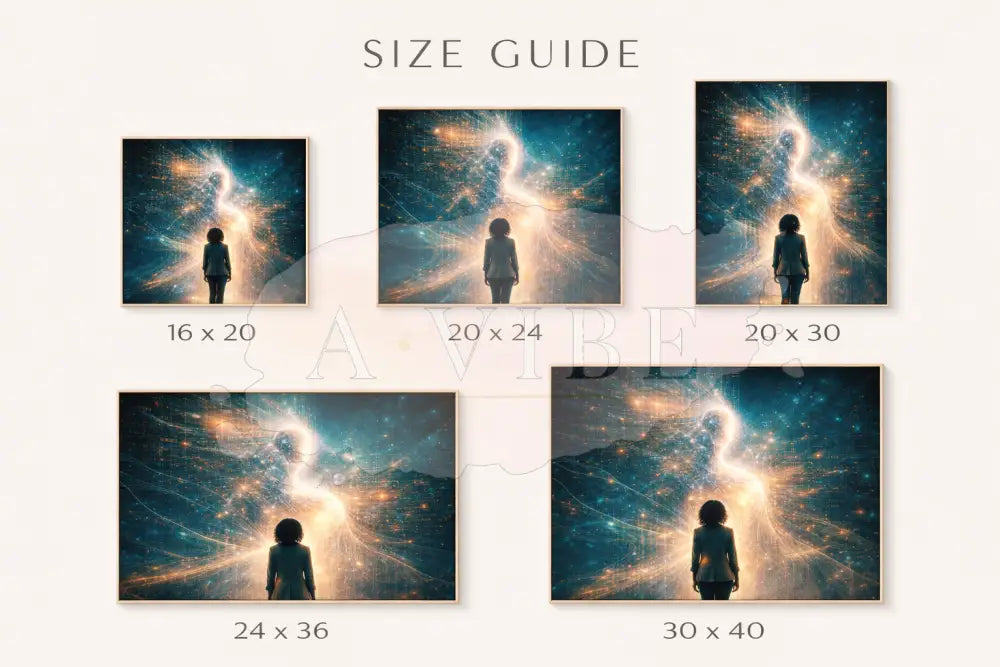 Awakening Light Fine Art Print Spiritual Wall Art Contemporary Figurative Art Mystical Giclée Print Modern Living Room