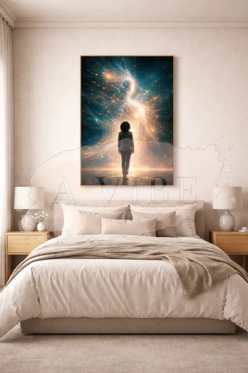 Awakening Light Fine Art Print Spiritual Wall Art Contemporary Figurative Art Mystical Giclée Print Modern Living Room