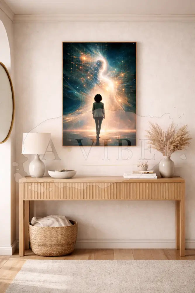 Awakening Light Fine Art Print Spiritual Wall Art Contemporary Figurative Art Mystical Giclée Print Modern Living Room