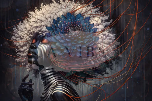 Black Goddess Tree of Life Art Print Symbolic Portrait Bloom Within 16*24 - AP102994P627111