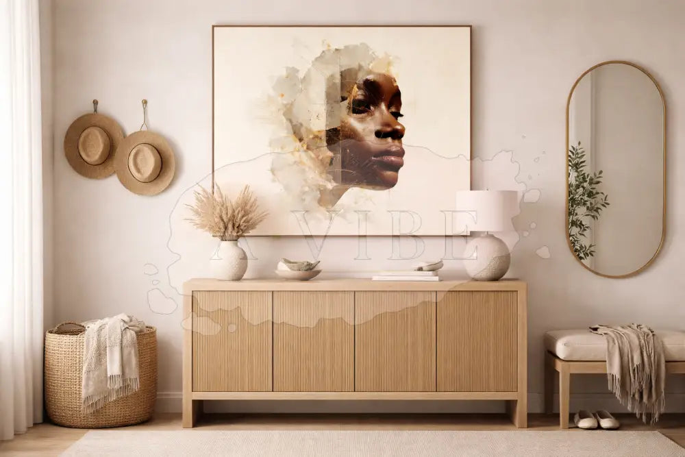 Contemporary Black Woman Fine Art Print Abstract Portrait Museum Quality Giclée Wall Art