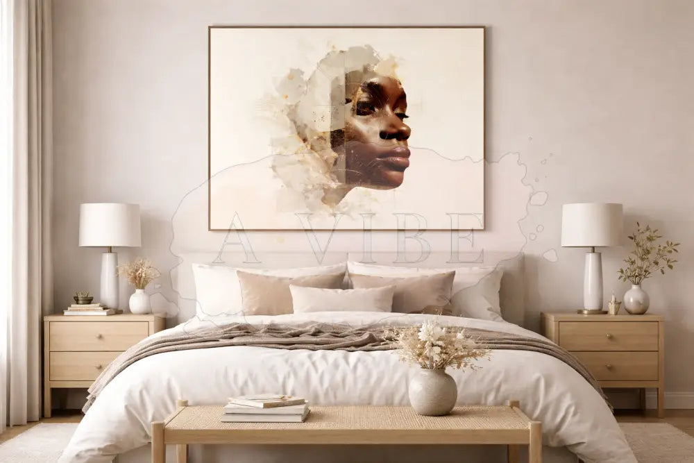 Contemporary Black Woman Fine Art Print Abstract Portrait Museum Quality Giclée Wall Art