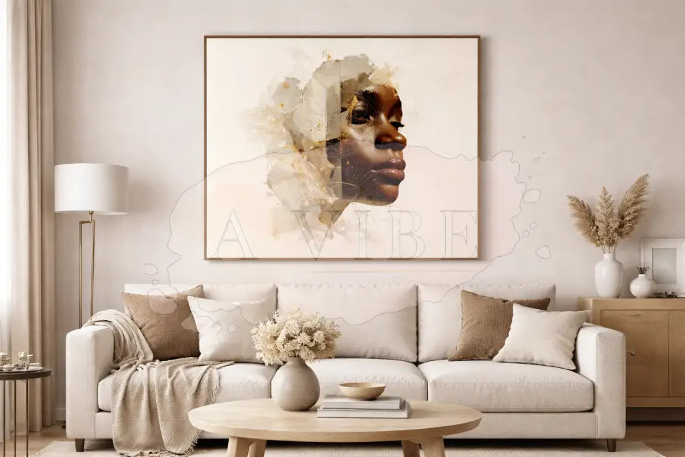 Contemporary Black Woman Fine Art Print Abstract Portrait Museum Quality Giclée Wall Art