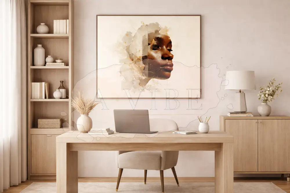 Contemporary Black Woman Fine Art Print Abstract Portrait Museum Quality Giclée Wall Art