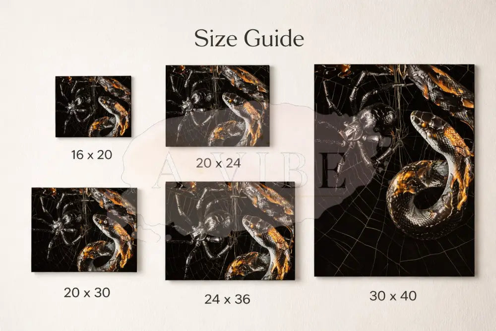 Fire and Shadow — Serpent vs S pider Fine Art Print | Symbolic Conflict Wall Art | Dark Contemporary Artwork | Museum