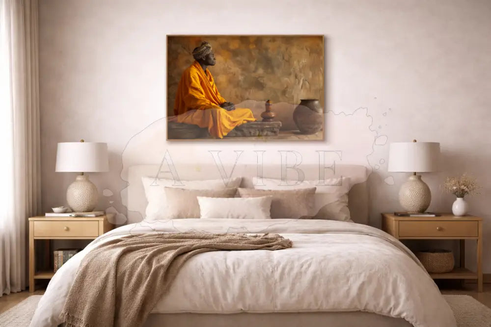 Meditative Figure Fine Art Print Symbolic Abstract Portrait Modern Spiritual Wall Art