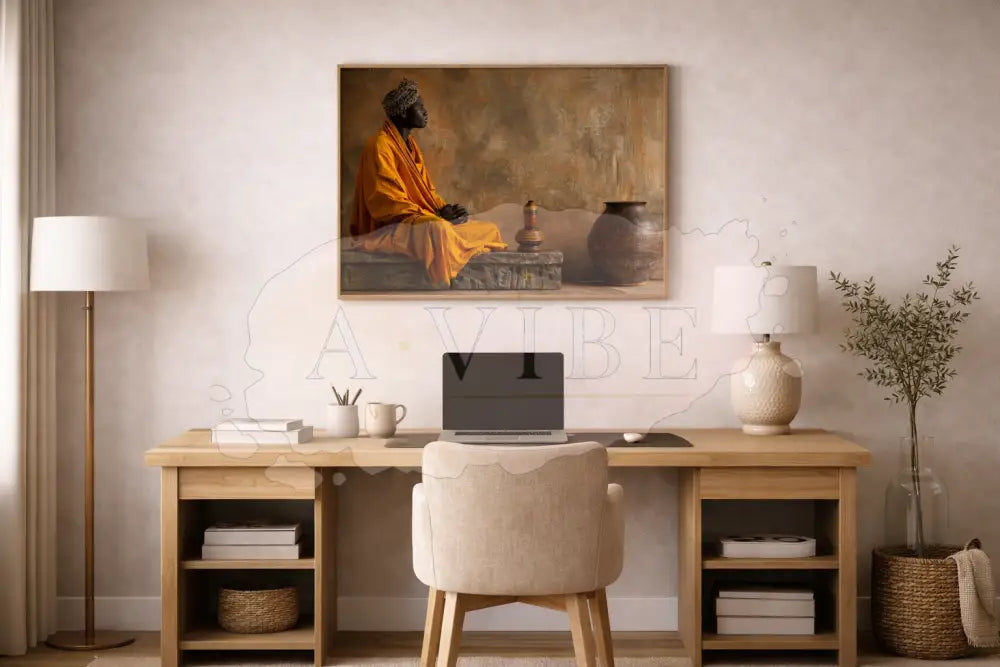 Meditative Figure Fine Art Print Symbolic Abstract Portrait Modern Spiritual Wall Art