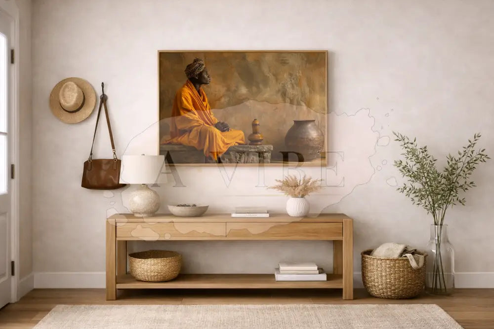 Meditative Figure Fine Art Print Symbolic Abstract Portrait Modern Spiritual Wall Art