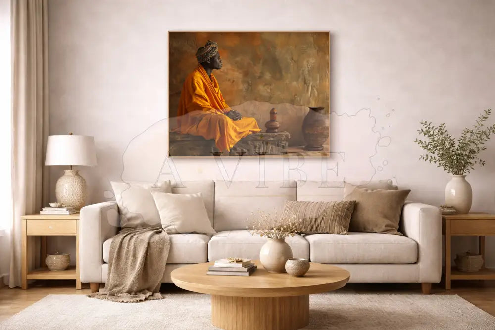 Meditative Figure Fine Art Print Symbolic Abstract Portrait Modern Spiritual Wall Art