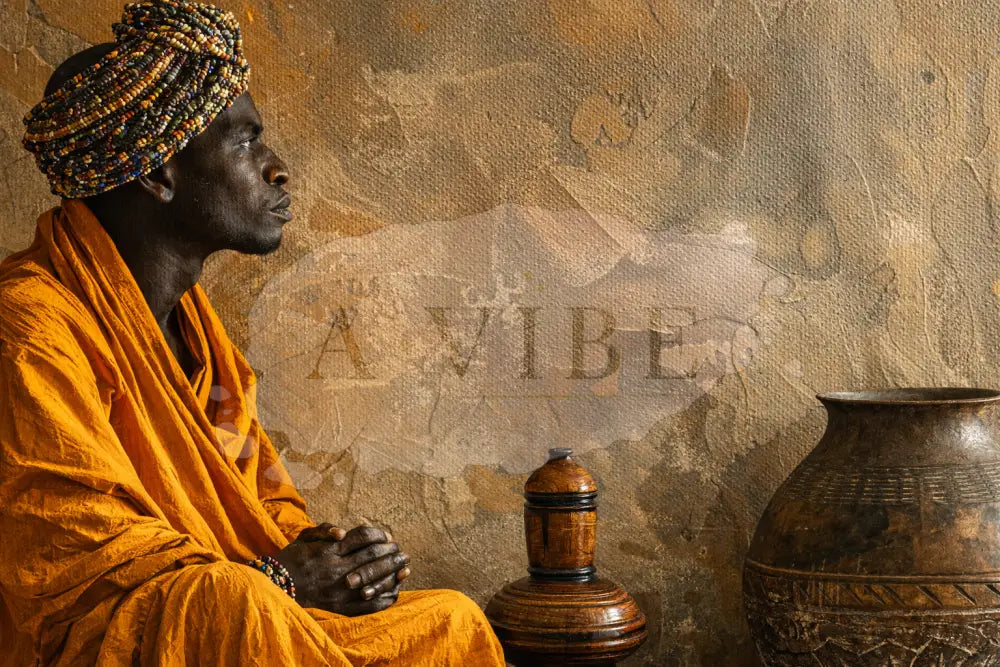 Meditative Figure Fine Art Print Symbolic Abstract Portrait Modern Spiritual Wall Art