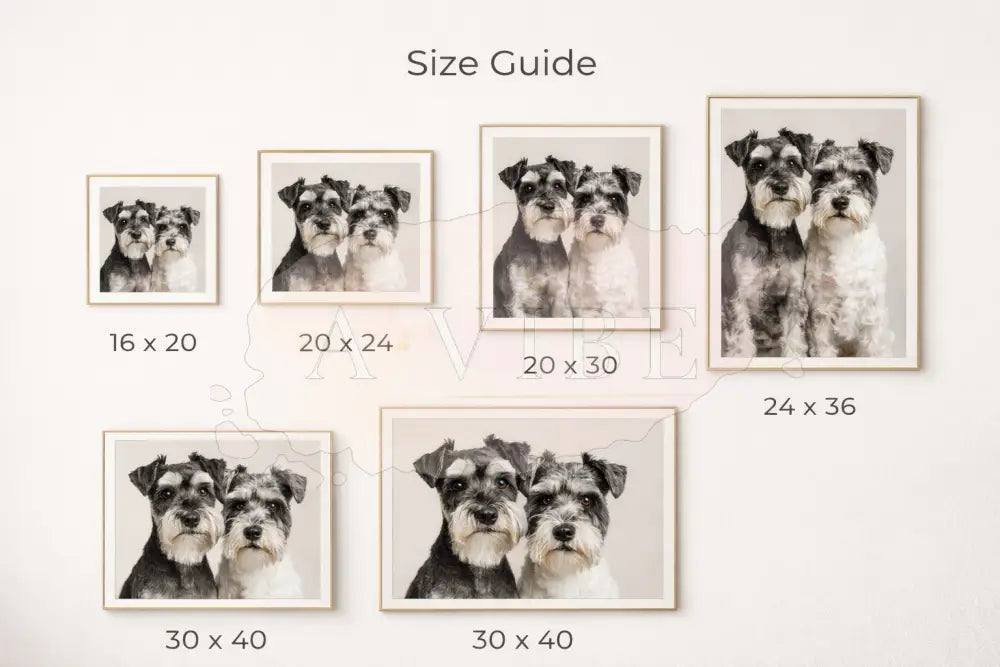 Miniature Schnauzer Fine Art Print Emotional Dog Portrait Museum Quality Giclée Neutral Wall Art Pet Lover Gift