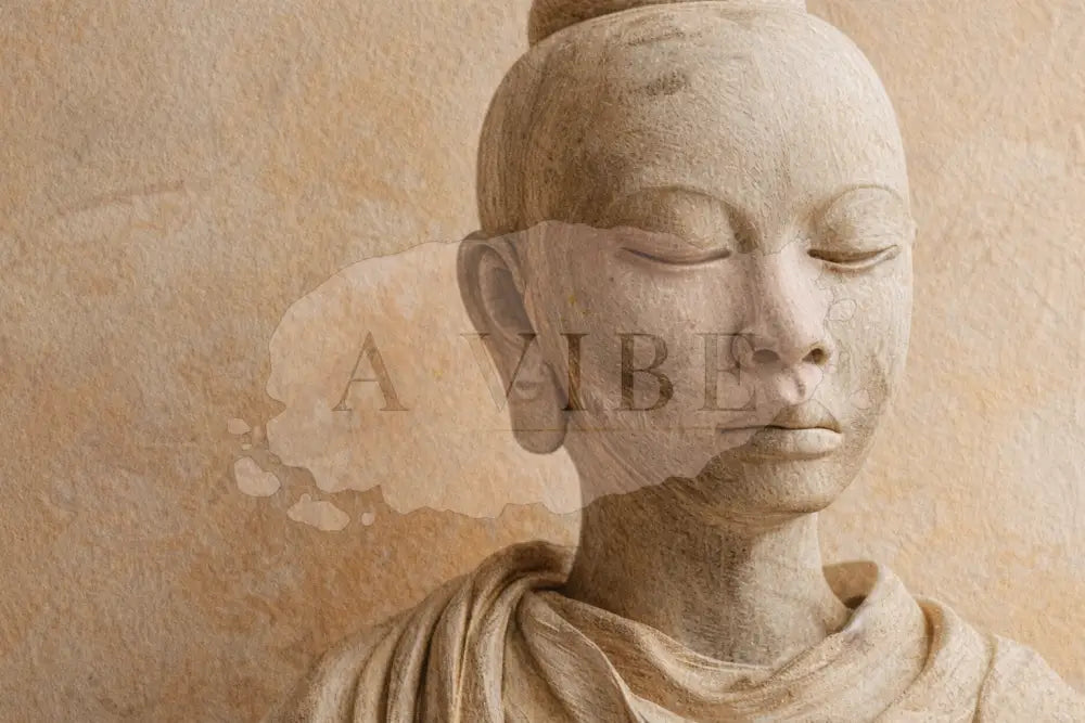 Modern Spiritual Buddha Fine Art Print Neutral Earth Tone Wall Art Minimalist Decor