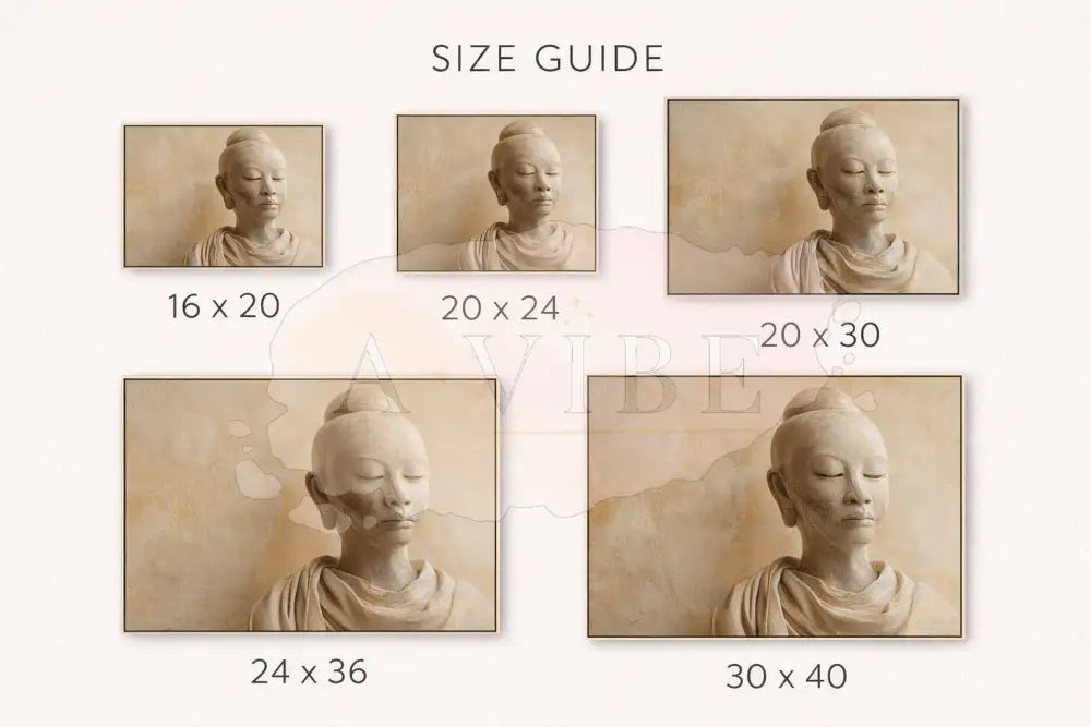 Modern Spiritual Buddha Fine Art Print Neutral Earth Tone Wall Art Minimalist Decor