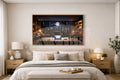 Moonlit City Office Fine Art Print — Contemporary Nightscape Cinematic Urban Interior Modern Collector Wall Art Museum