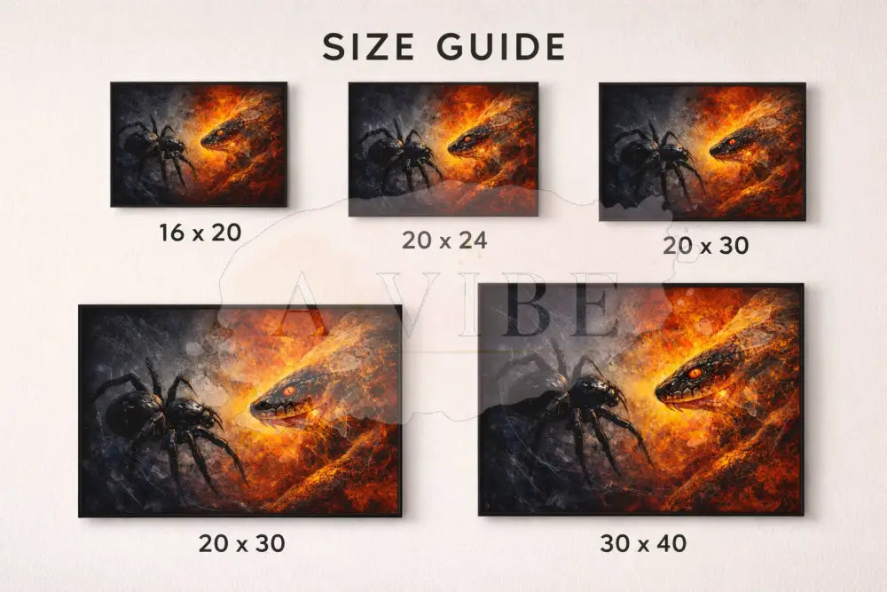 Serpent vs Spider Fine Art Print Dark Symbolic Artwork Museum Quality Giclée Wall Art