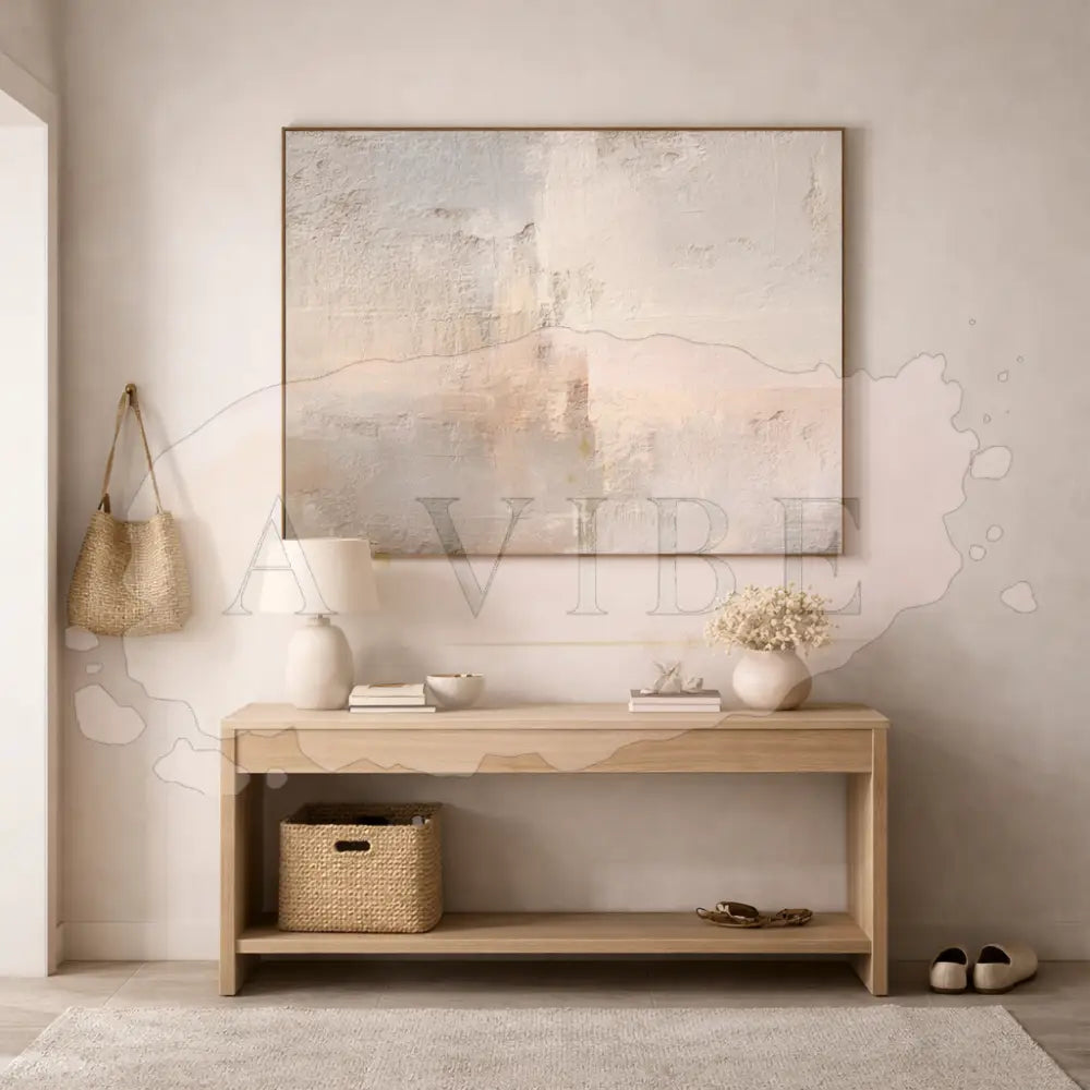 Stillness in Light – Neutral Abstract Fine Art Print Textured Minimal Wall Art Museum Quality Giclée Contemporary Decor