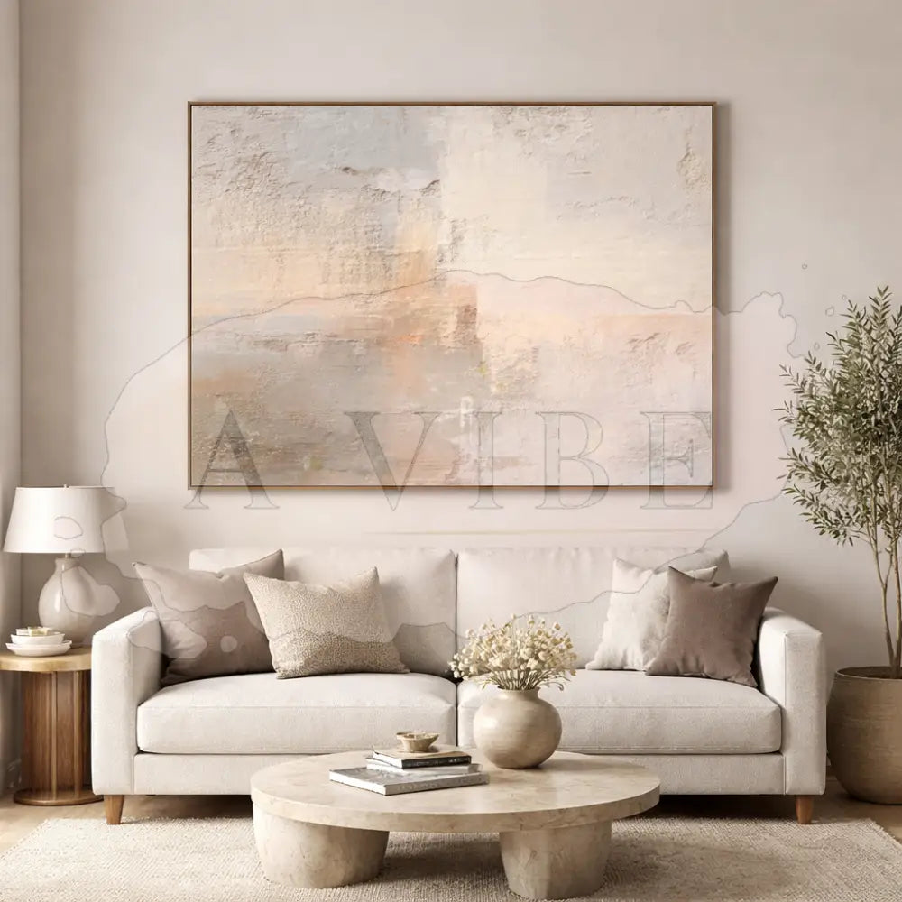 Stillness in Light – Neutral Abstract Fine Art Print Textured Minimal Wall Art Museum Quality Giclée Contemporary Decor